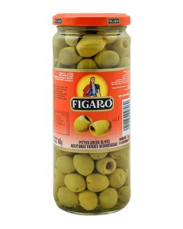 Figaro Pitted Green Olives, 450g