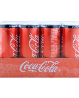 Coca Cola Zero Calories Can 250ml, 12 Pieces