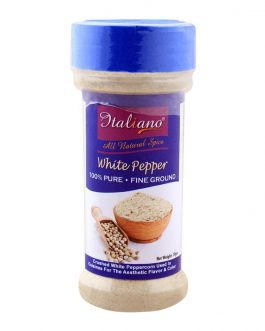 Italiano Fine Ground White Pepper, 100% Pure, 70g