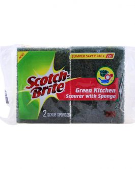 Scotch Brite Green Kitchen Scourer With Sponge Bumper Saver ...