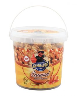 KernelPop Caramel Coated Popcorn, Bucket, 195g