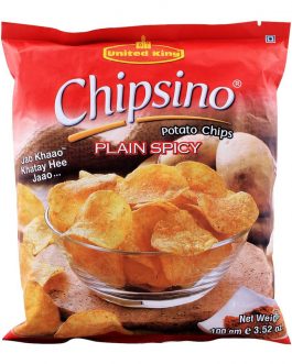 United King Chipsino Plain Spicy Potato Chips, 100g