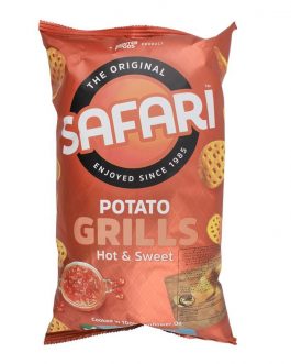 Safari Potato Grills Hot & Sweet Chips, 125g