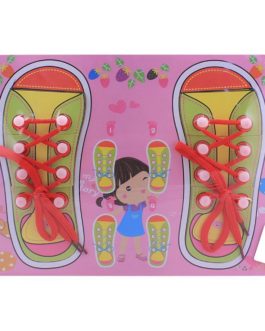 Live Long Wooden Laces Learning Board,Pink, 2305-15