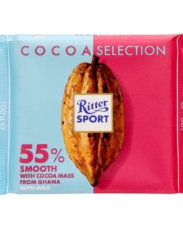 Ritter Sport Cocoa Selection 55% Smooth Chocolate With Cocoa...